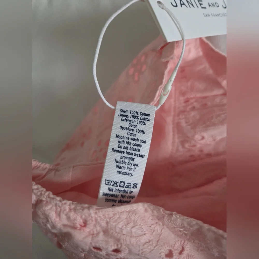 Janie and Jack Pink Floral Baby Bonnet